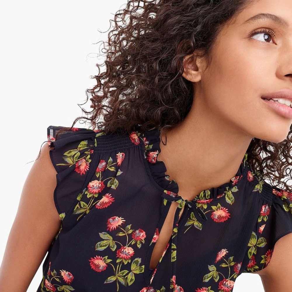 J Crew Point Sur floral blouse